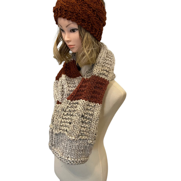 Handmade Knit Headband and Scarf - Picture 2 of 9